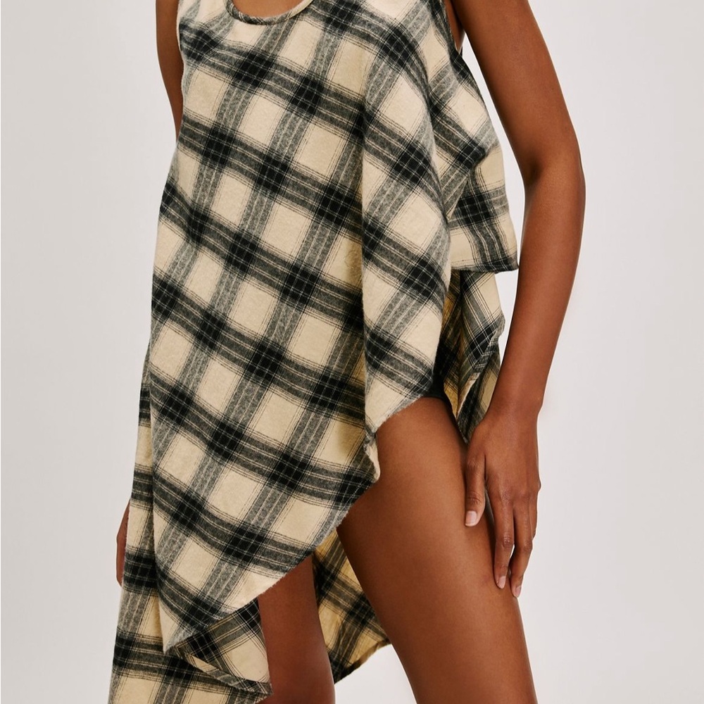 Nicholas K Farah Asymmetrical plaid shirt Dress - Picture 3 of 4